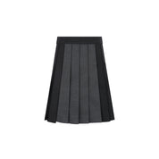 Two-tone Pleated Skirt