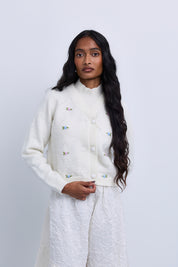 Embellished Button Knit Cardigan