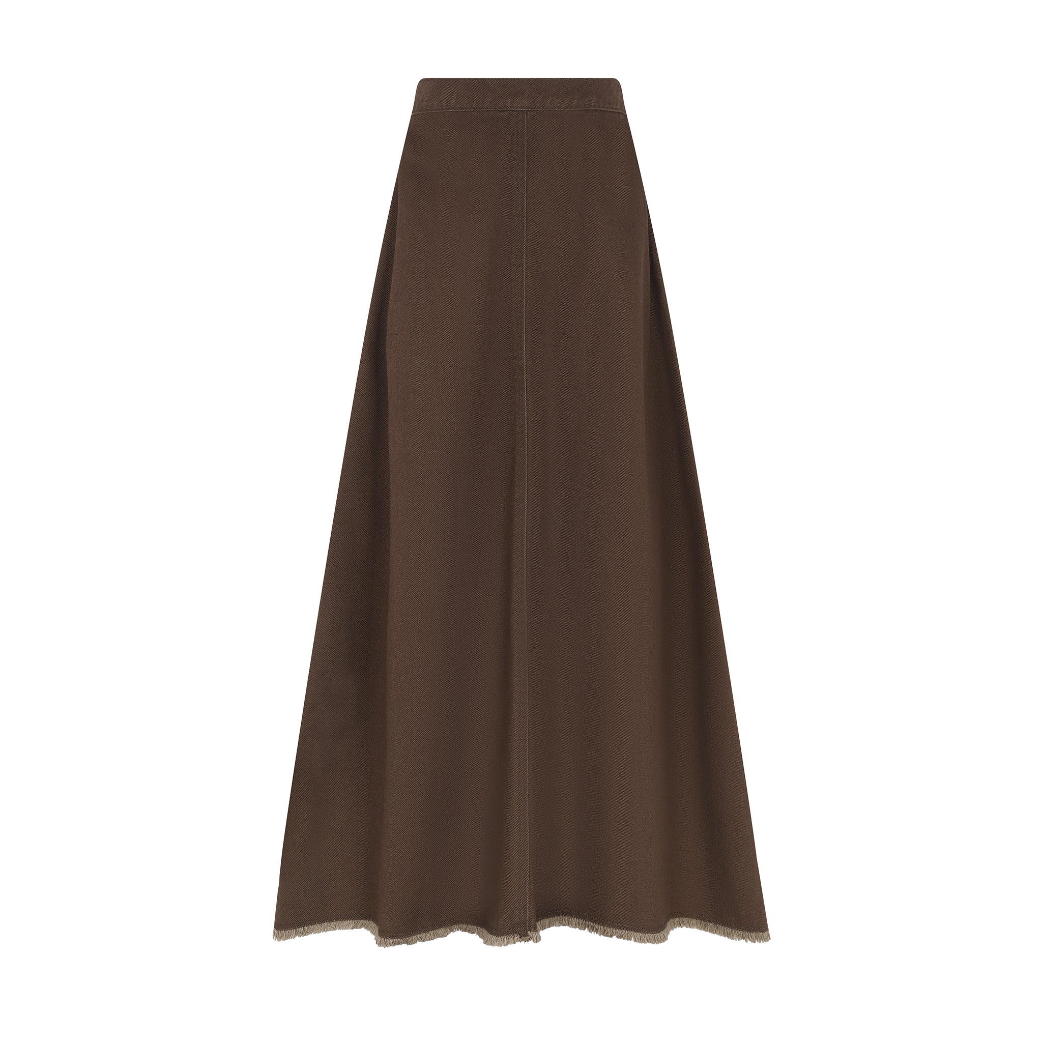 Frayed Hem Denim Skirt- Teen