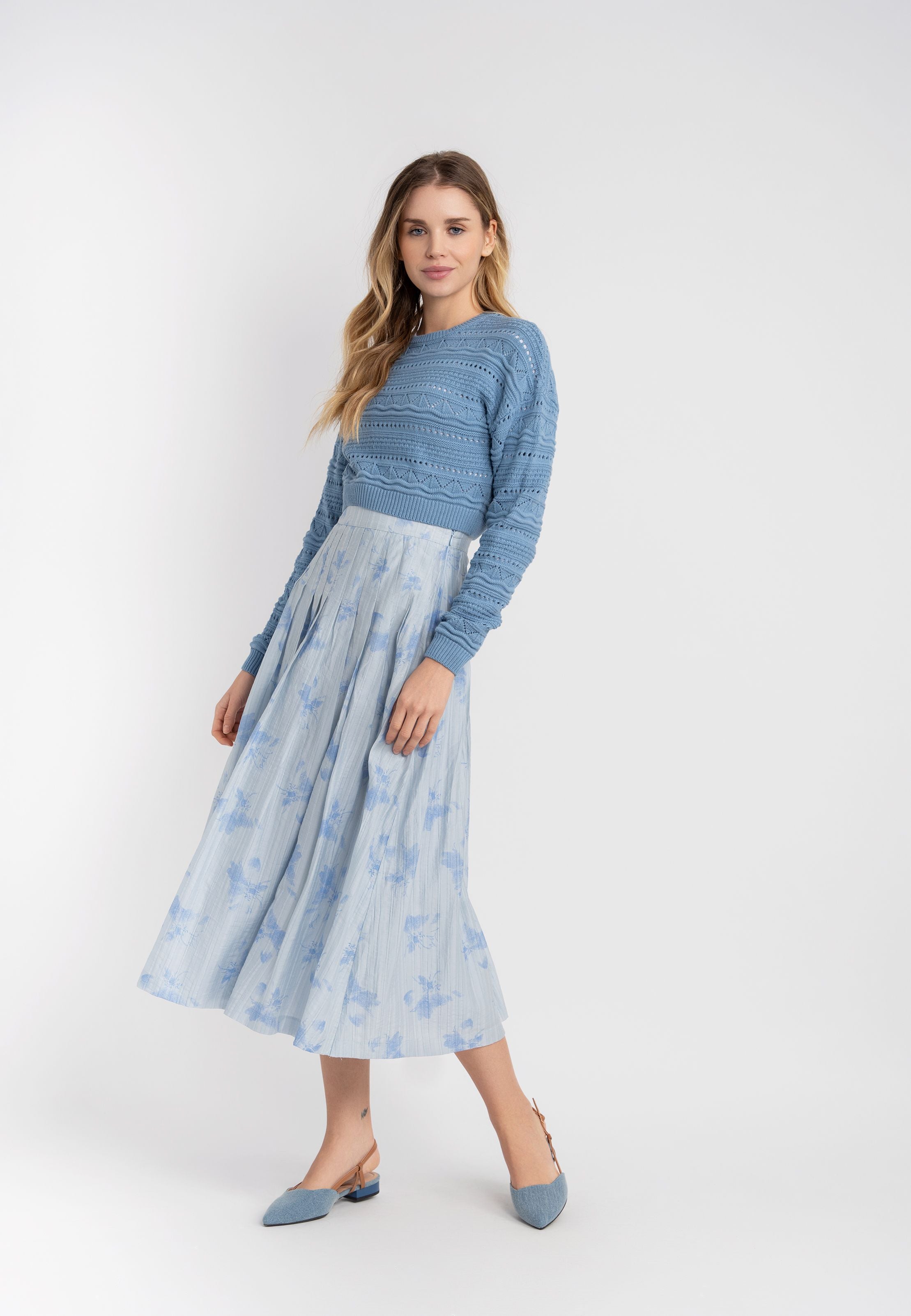 Teen Midi Length Pleating Skirt