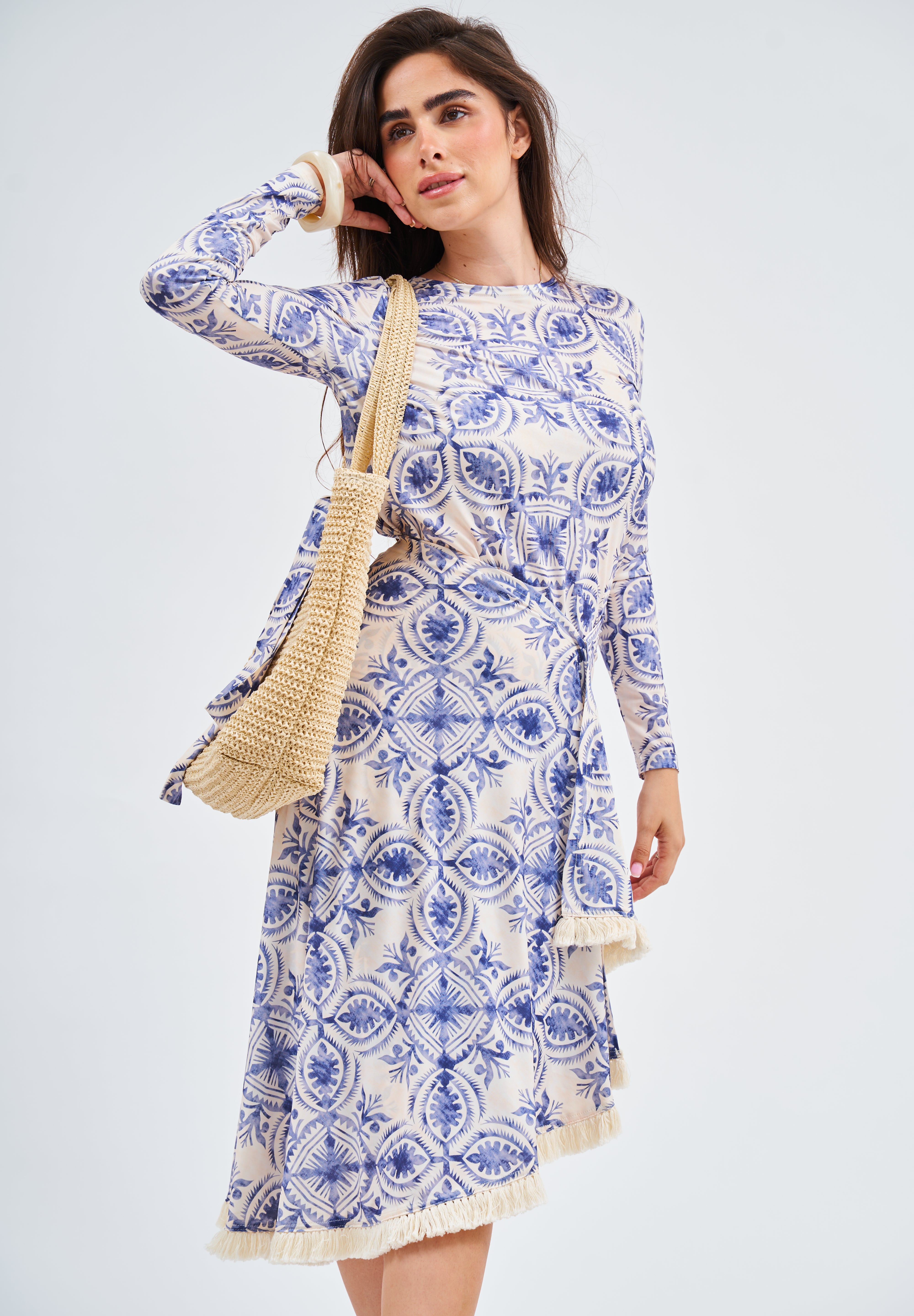 Loose Basic Dress - Blue Lapis