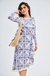 Loose Basic Dress - Blue Lapis