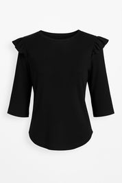 AD-MM Ribbed Puff 3/4 Sleeve Top