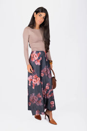 Dakota Skirt (Black Flower)