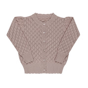 Stitch  Collection -  Diamond Pointelle Knit Cardigan