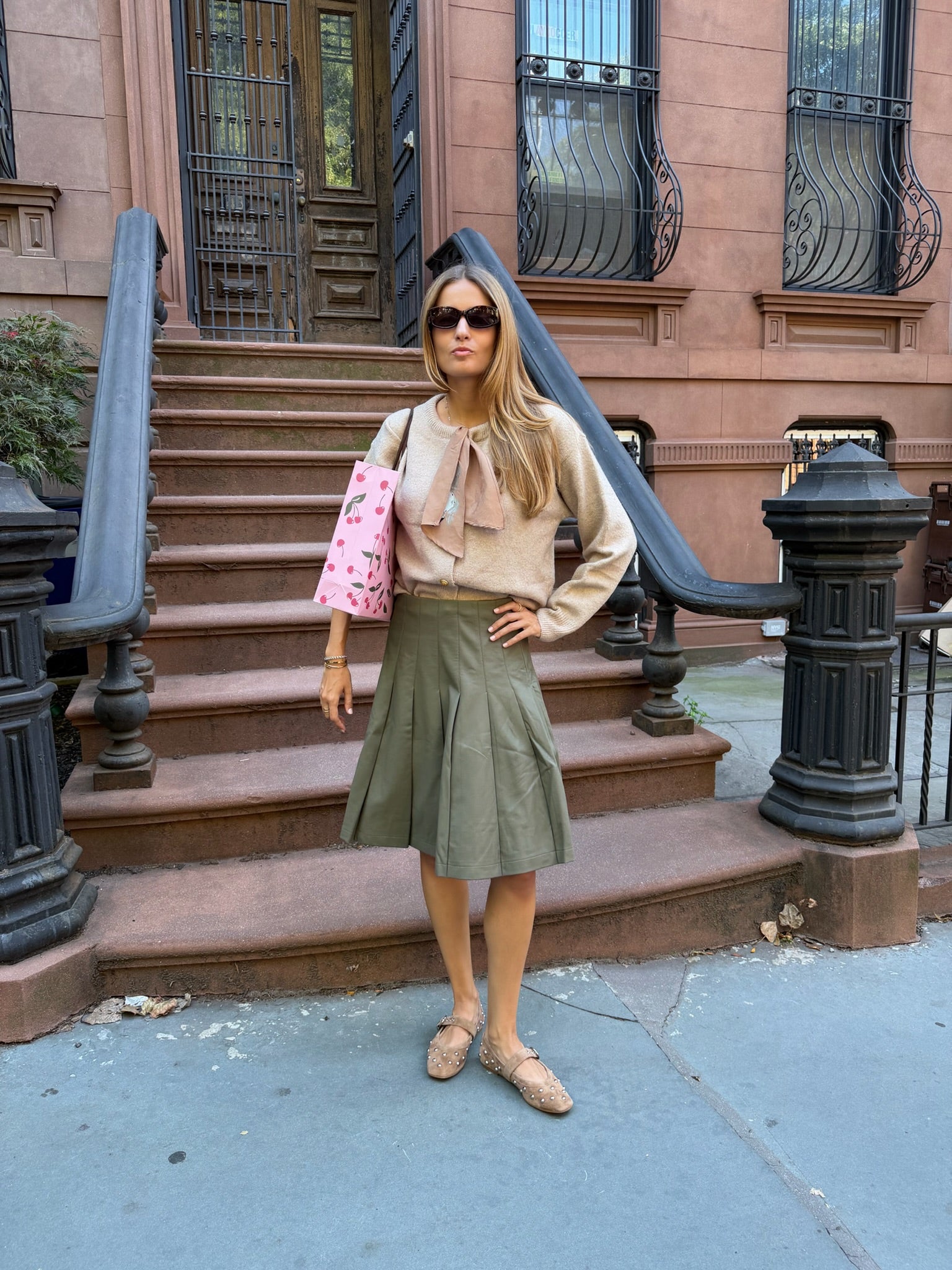 The Leather Pleated Skirt