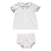 Embroidered Collar Baby Set