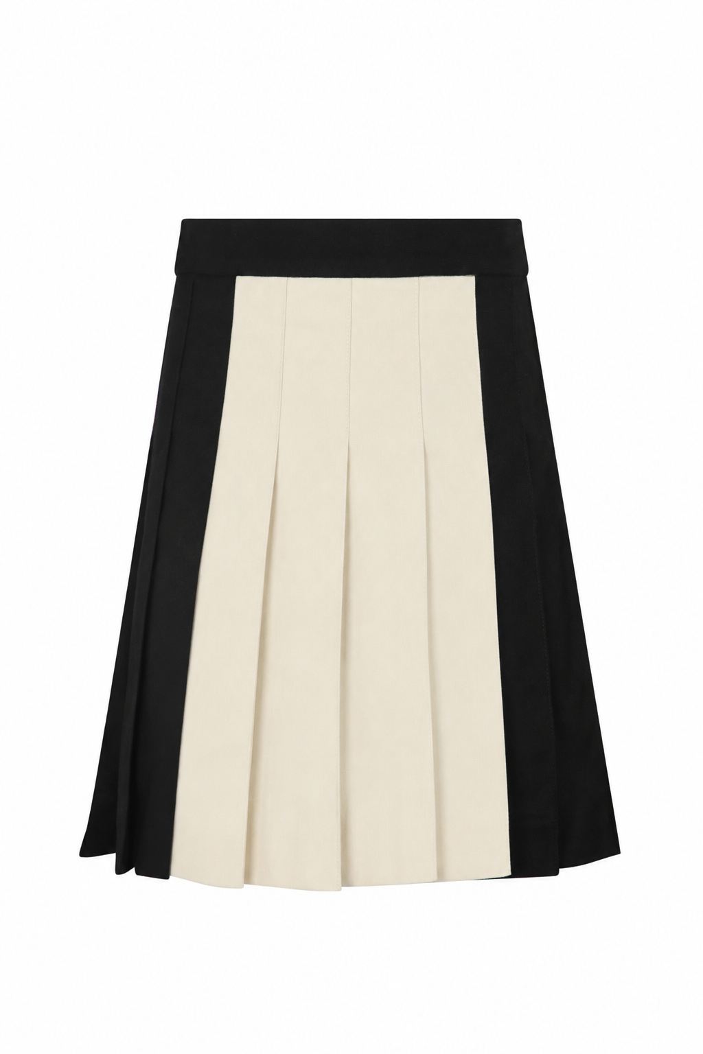 Two-tone Pleated Skirt
