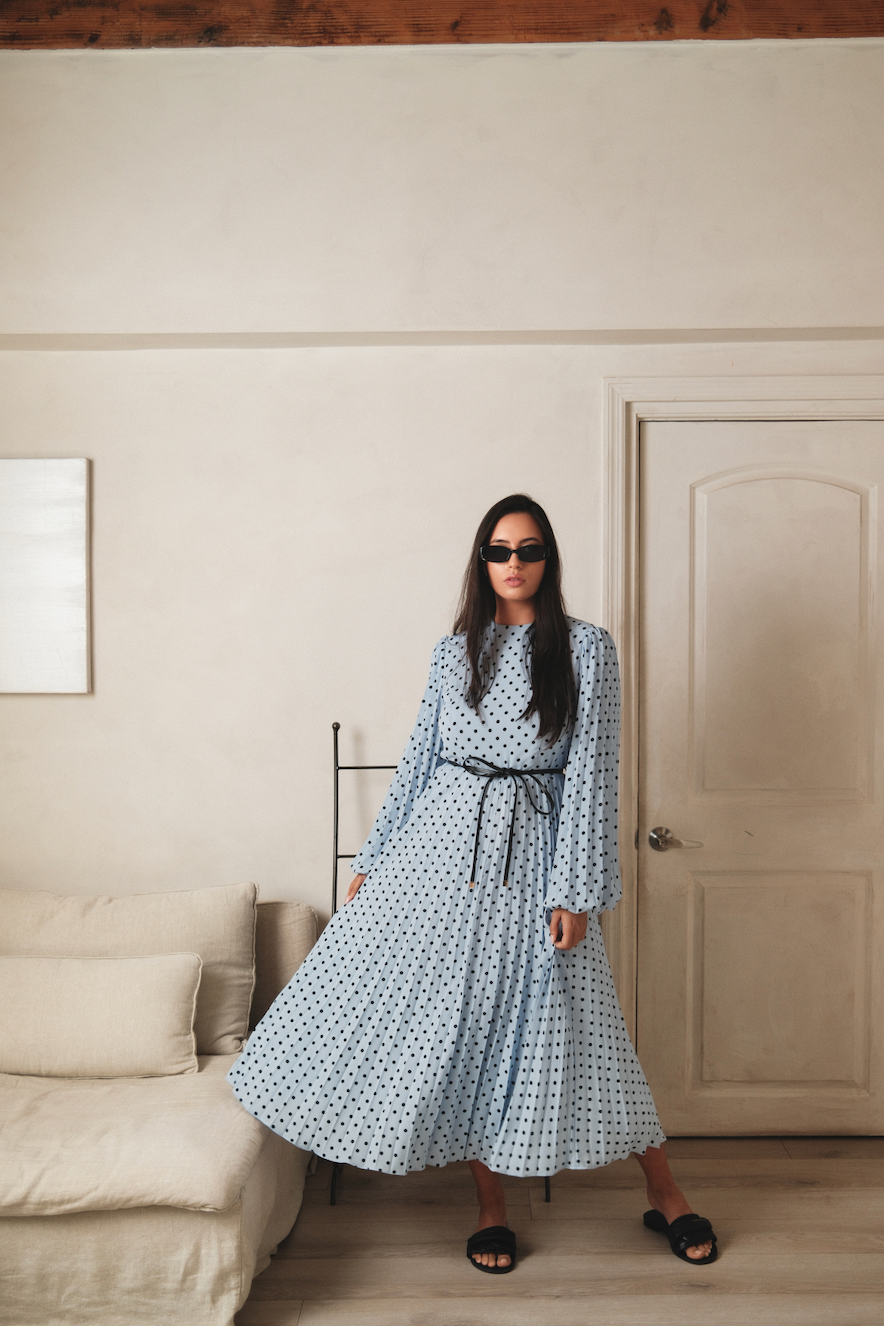 Polka Dot Dress w/ Belt – THE ADDRESS