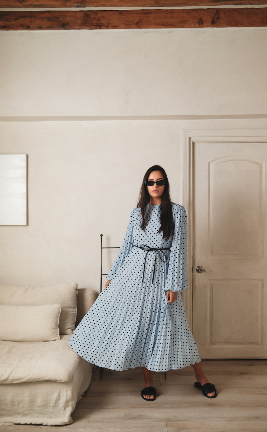 Polka Dot Dress w/ Belt