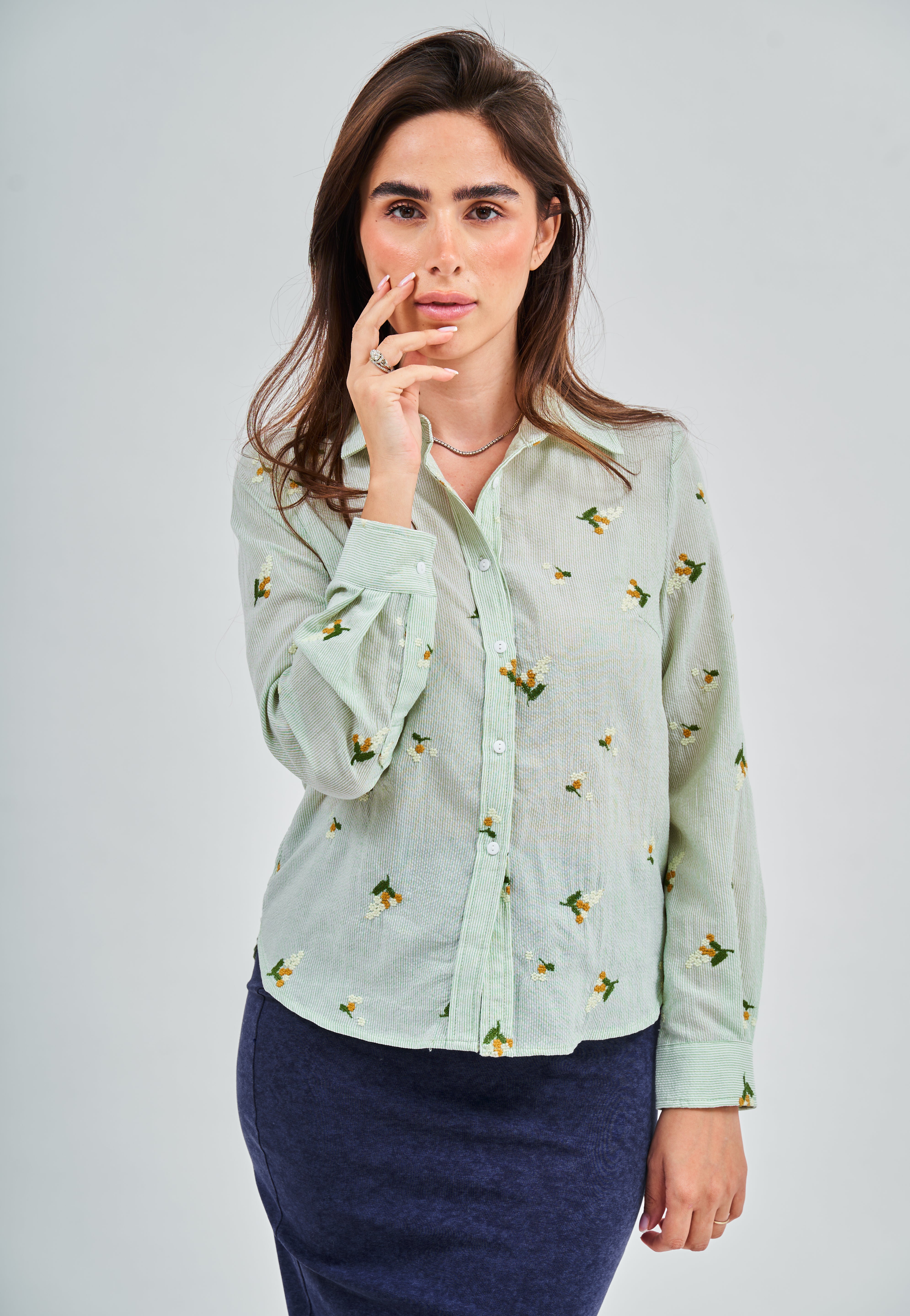 Basic woven shirt - Green
