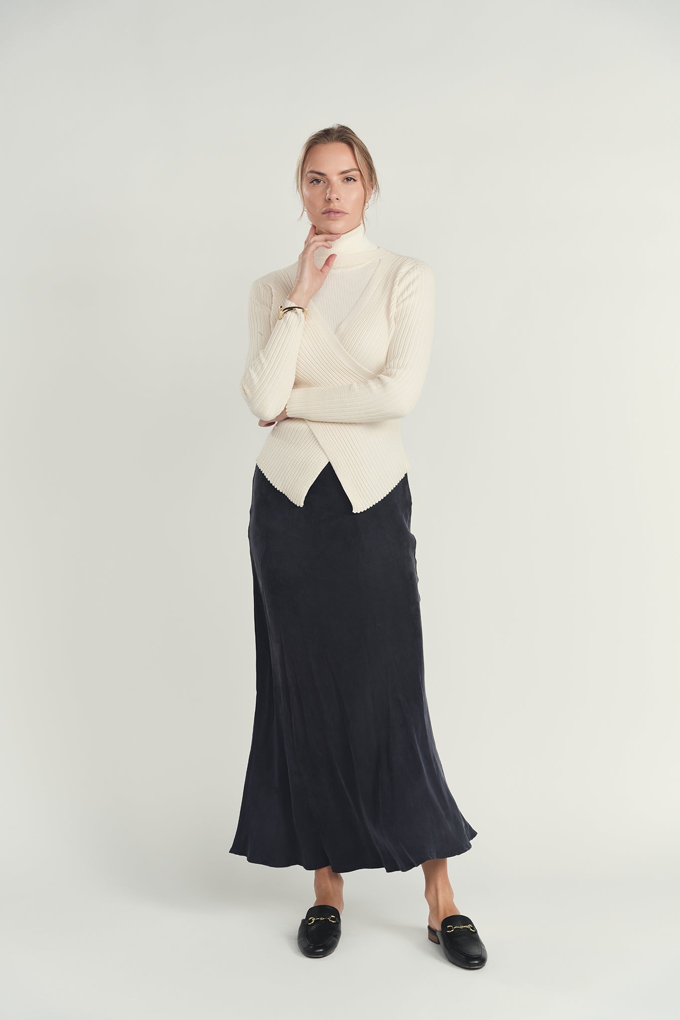 Cream V-Neck Sweater