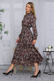 MAUI DRESS - WINE FLORAL