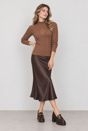 CRESTED CABLEKNIT SWEATER (D16)