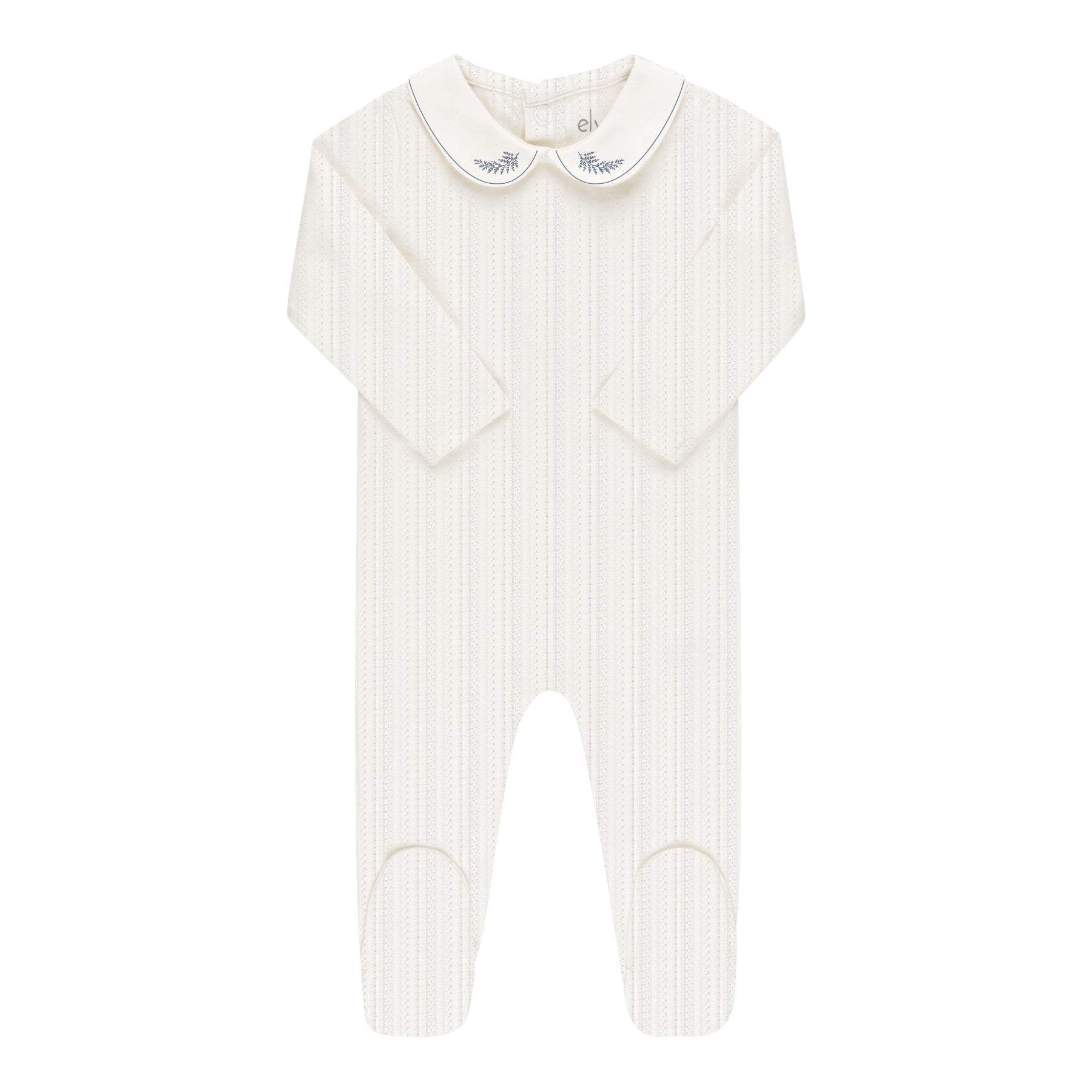 Organic Embroidered Collar Collection - Ivory Leaf