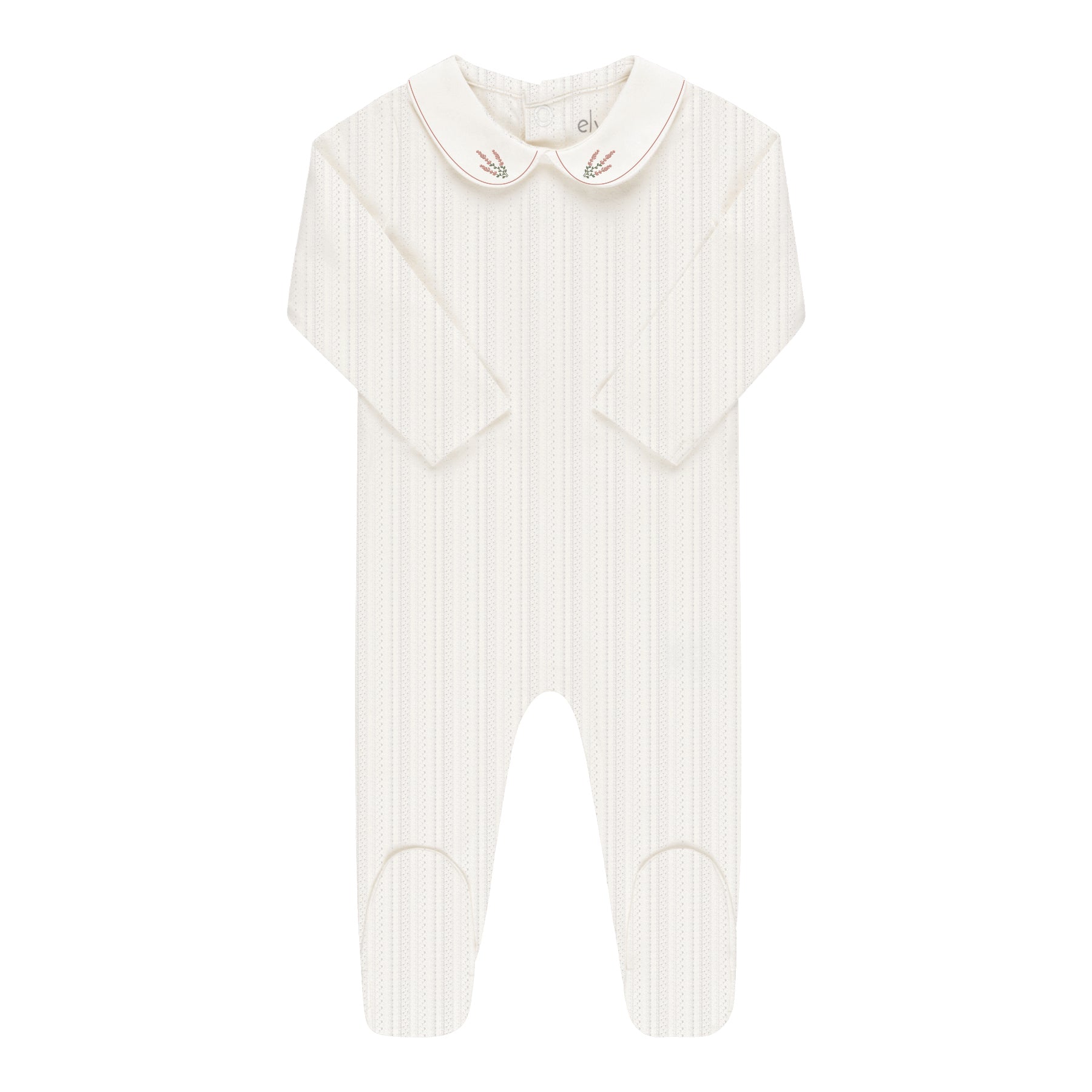 Organic Embroidered Collar Collection - Ivory Heather