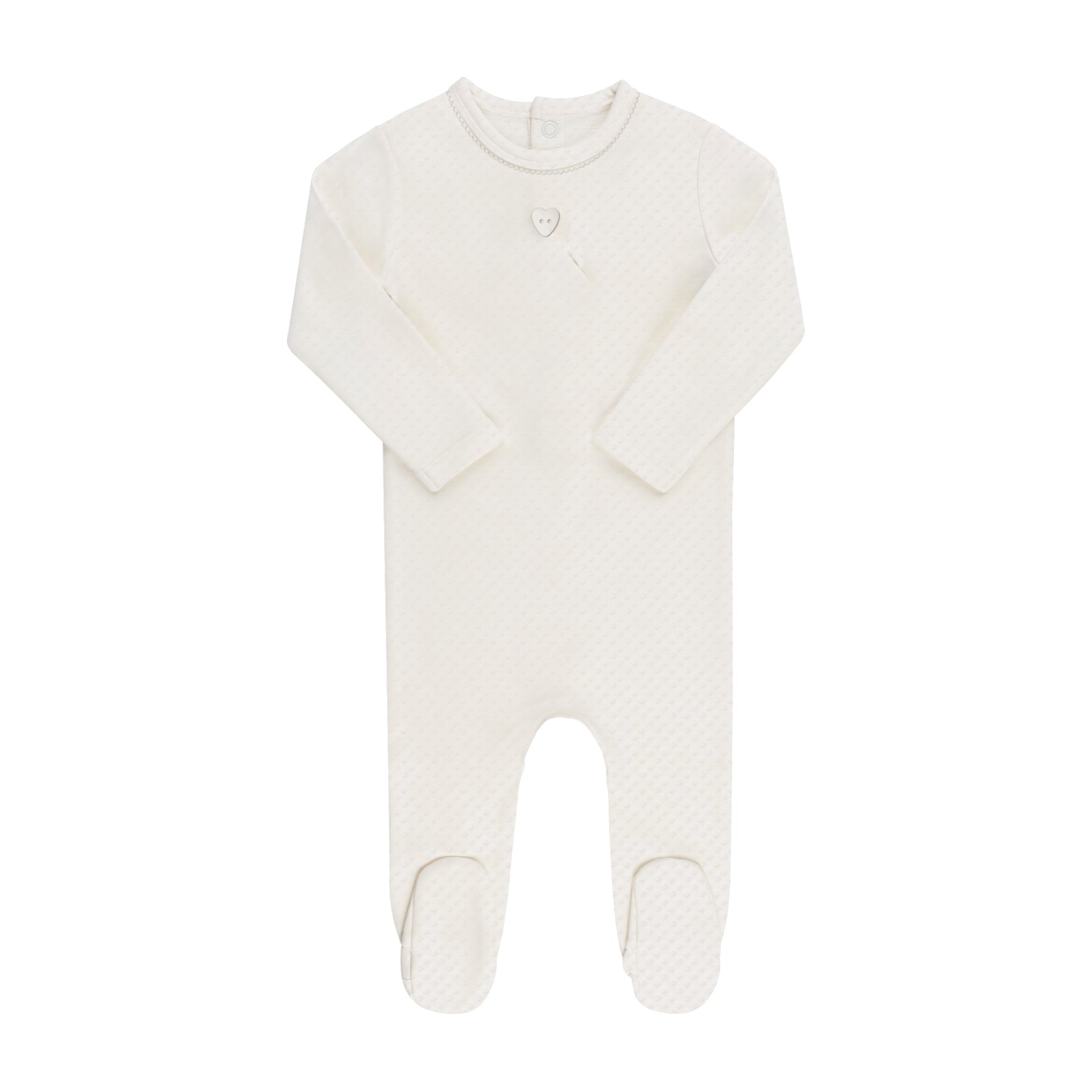 Pointelle Heart - Ivory