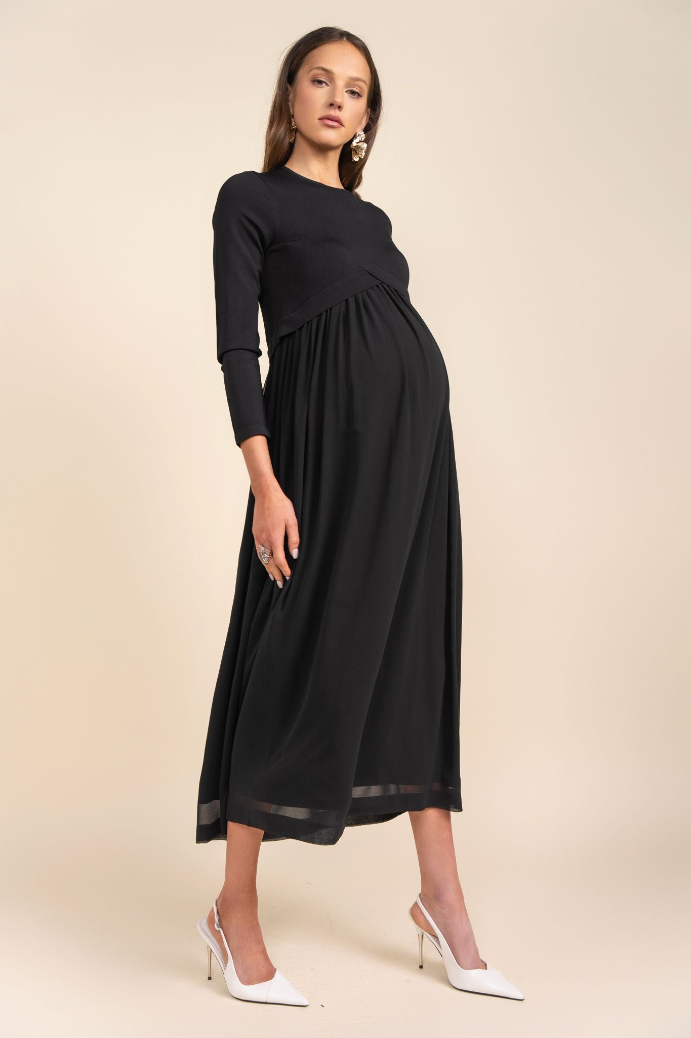 Russell Maternity Dress in Black