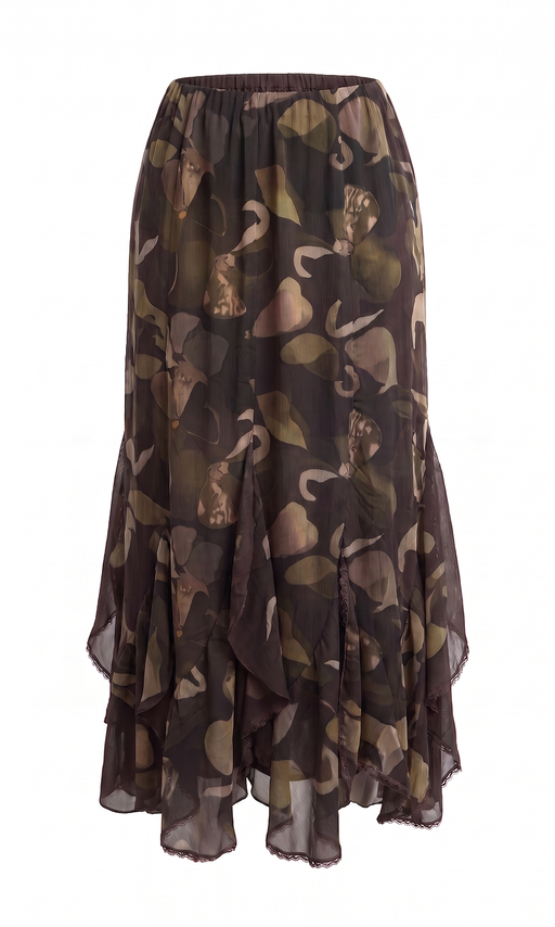 Aimee Skirt (Black Pattern)