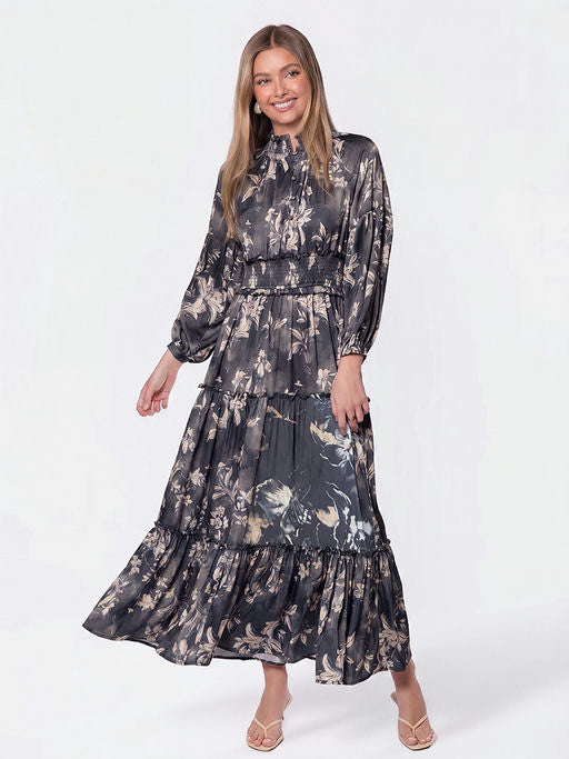 Leslie Dress (Black Ground)