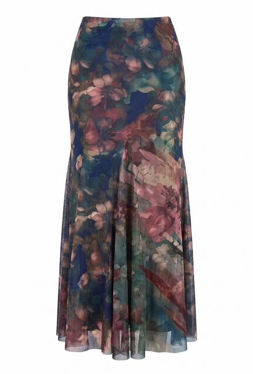 Natalia Skirt (Teal Ground)