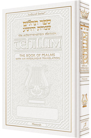 Interlinear Tehillim Full Size Leather White