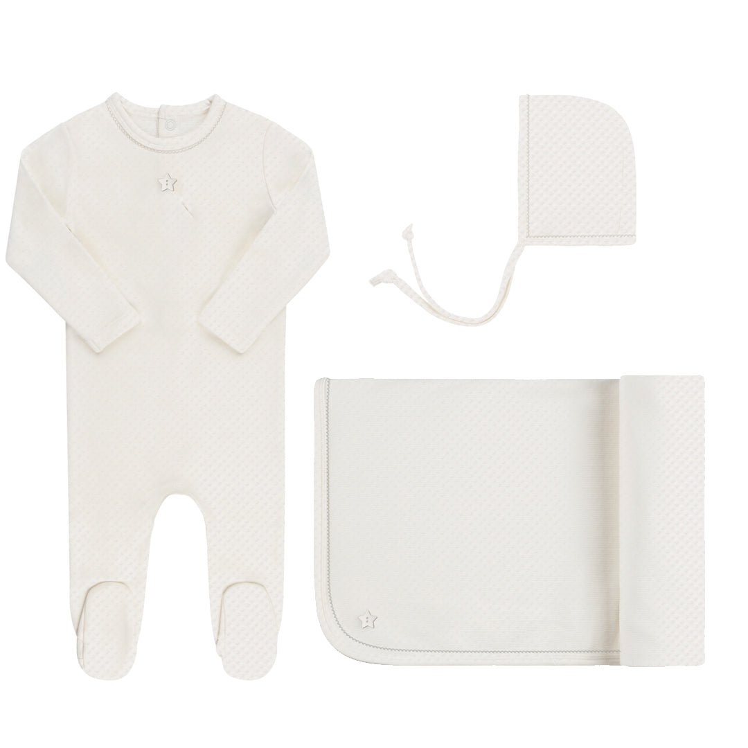Pointelle Star- Ivory
