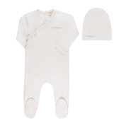 Amore Pointelle Collection - Footie + Beanie