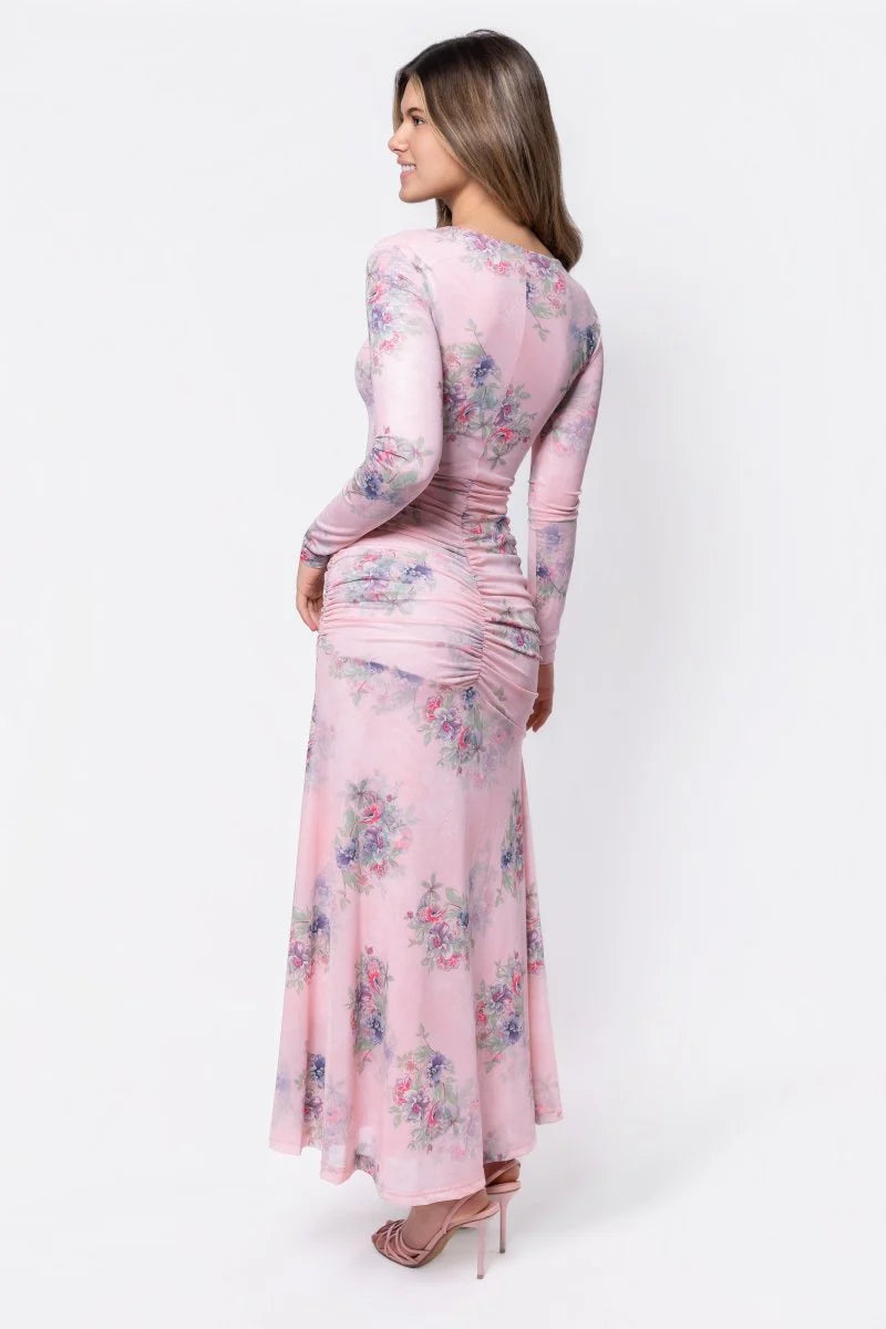 Juliana Dress (Pink Flower)