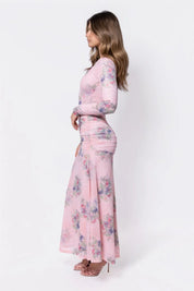 Juliana Dress (Pink Flower)