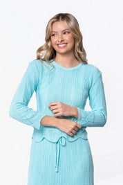 Kelly Top (Aqua Blue)