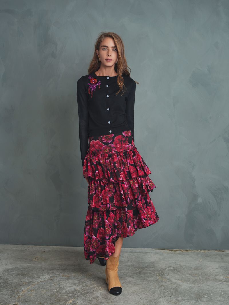 Angled Tiered Skirt