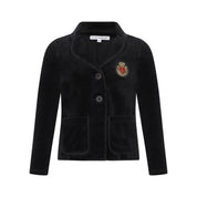 Kids Velour Logo Blazer