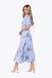Lana Dress (Blue Pattern)