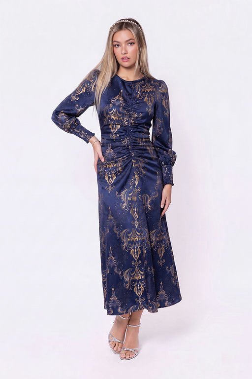 Layla Dress (Purple Khaki)