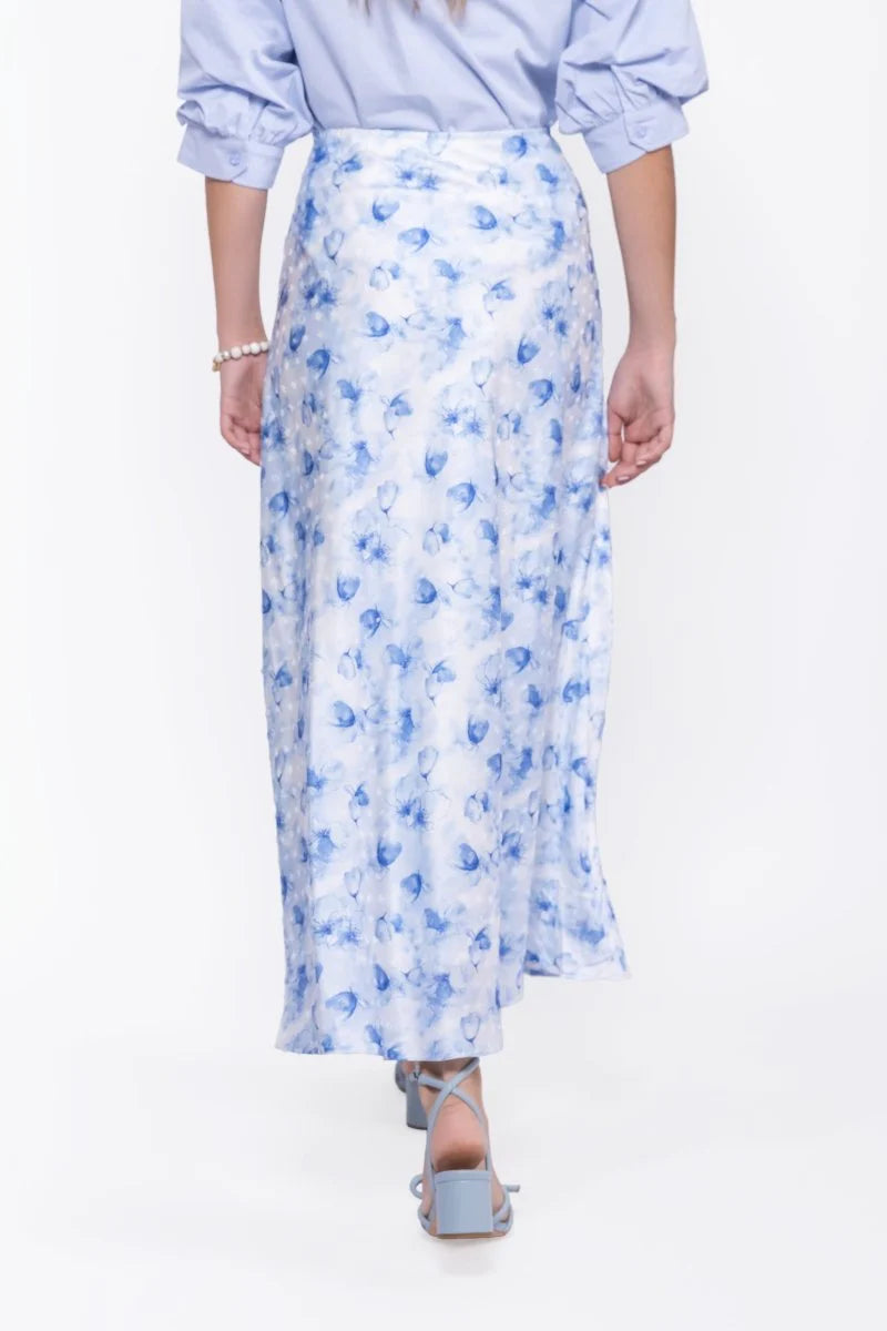 Lisa Skirt (White/Blue)