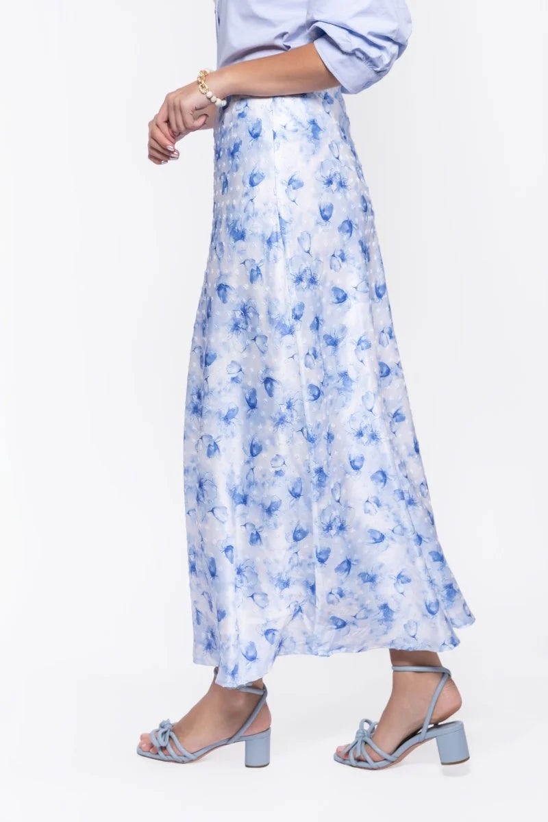 Lisa Skirt (White/Blue)