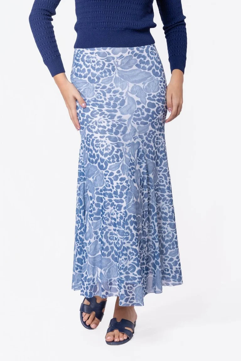 Natalia Skirt (White Blue)