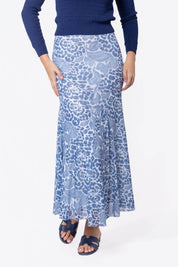 Natalia Skirt (White Blue)