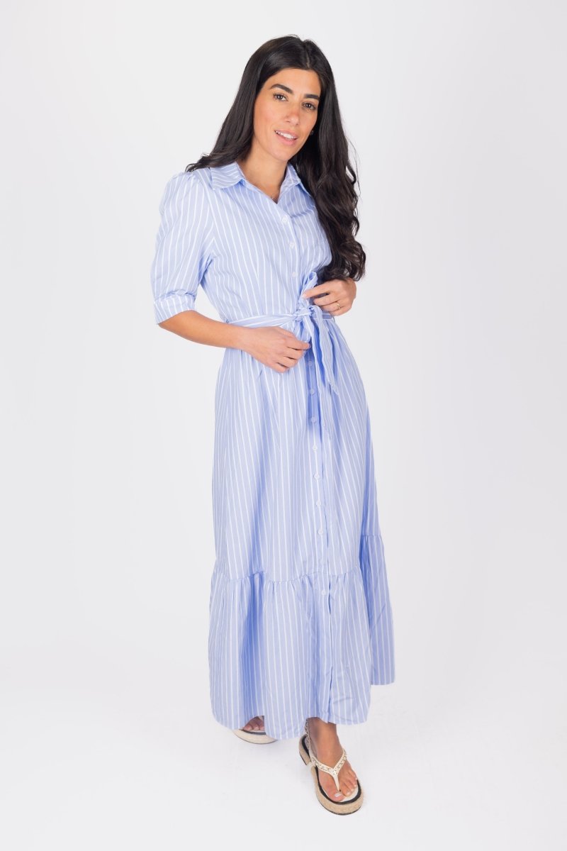 NYLAH DRESS (BLUE STRIPE)