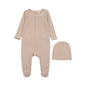 Ribbed Grandpa Footie-Dusty Pink/nude