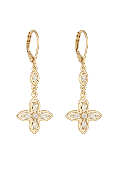 Quatrefoil Drop Earrings
