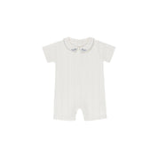Organic Embroidered Collar Collection - Ivory Leaf