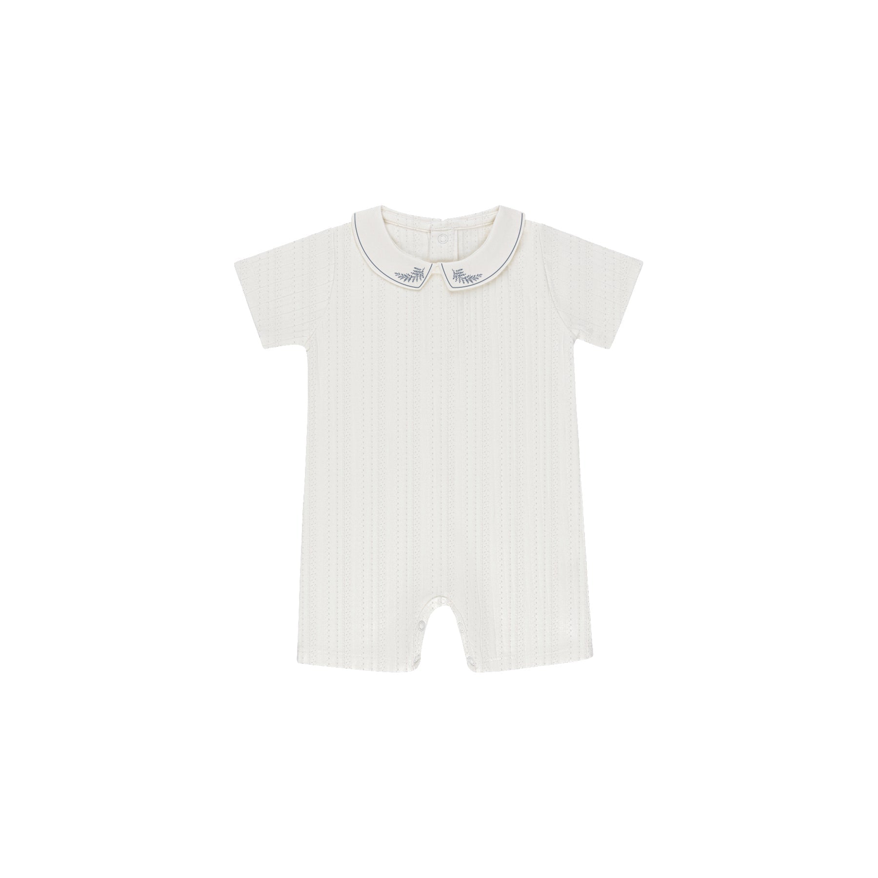 Organic Embroidered Collar Collection - Ivory Leaf