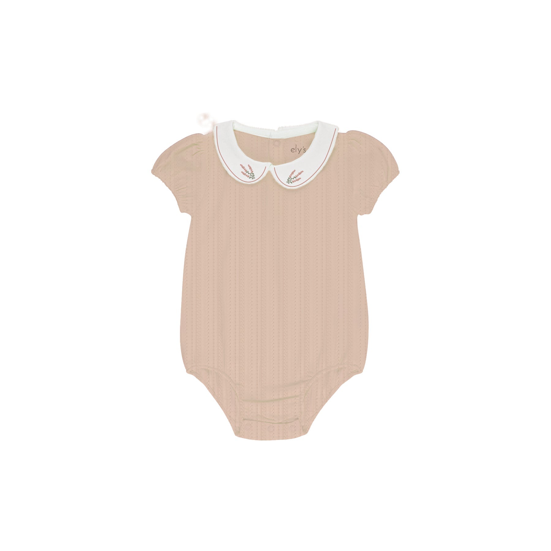 Organic Embroidered Collar Collection - Pink Heather