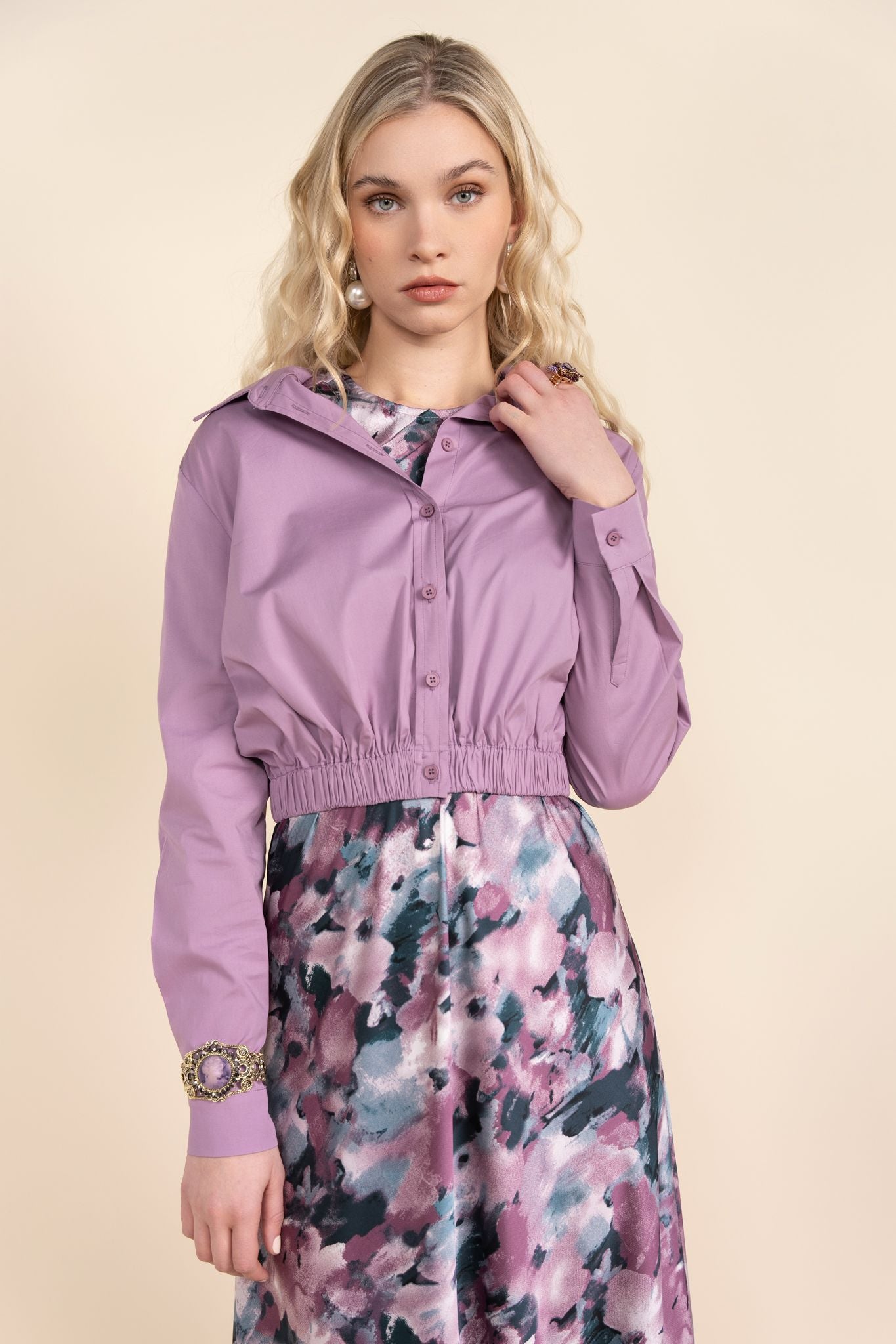 Logan Blouse in Lilac