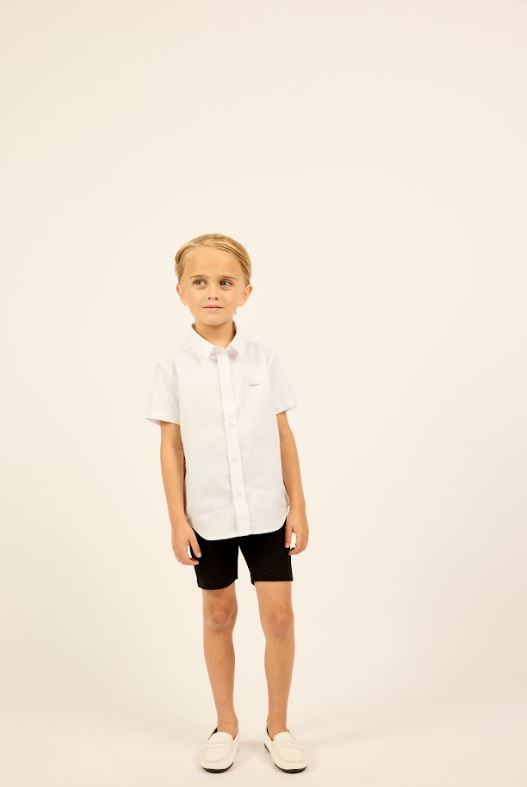 Boys Short Sleeve White Shirt