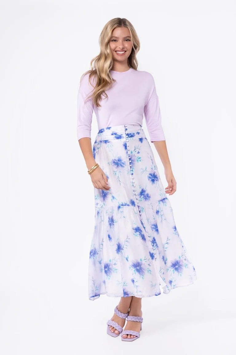 Siena Skirt (Purple Flower)