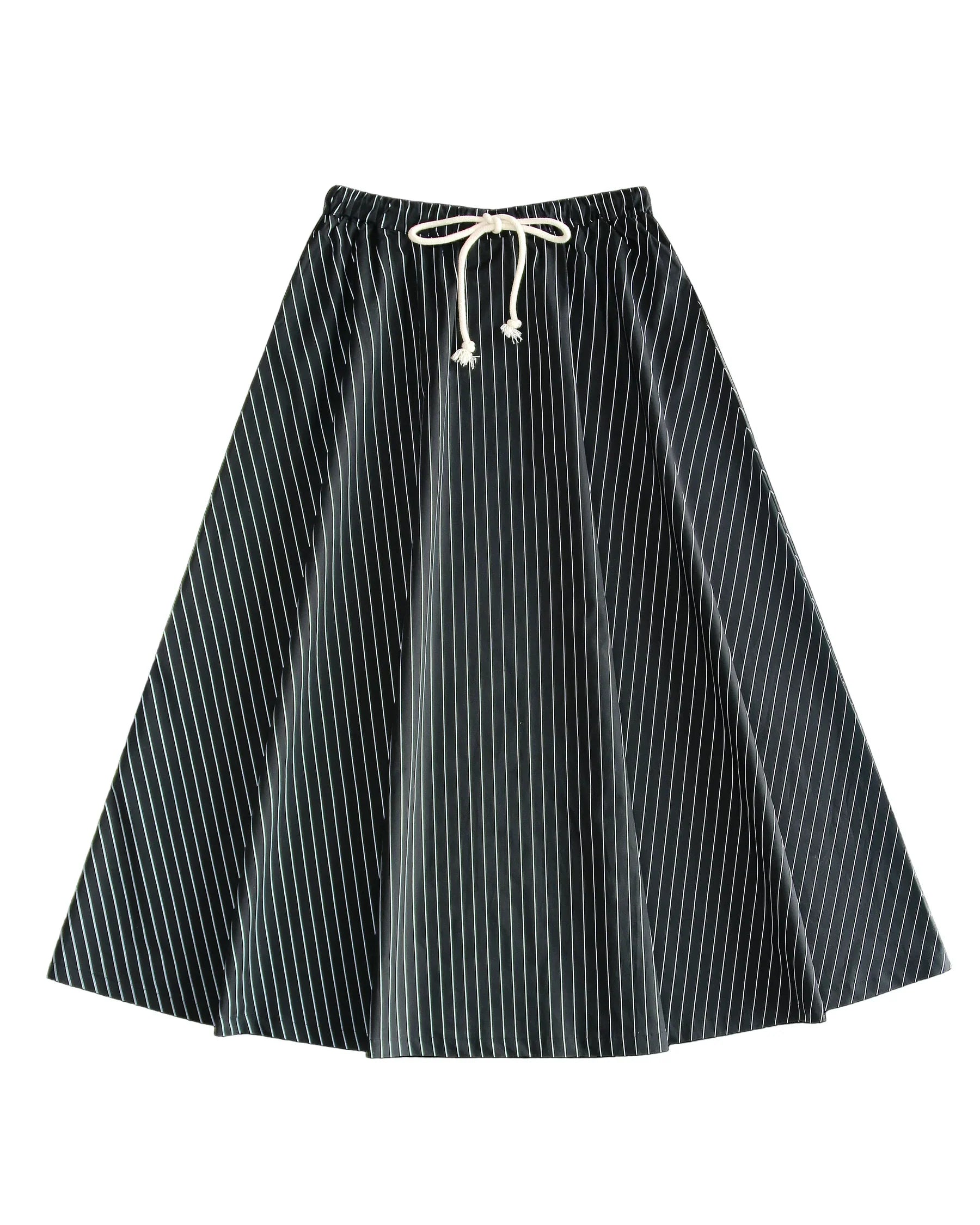 Pinstriped Skirt Black