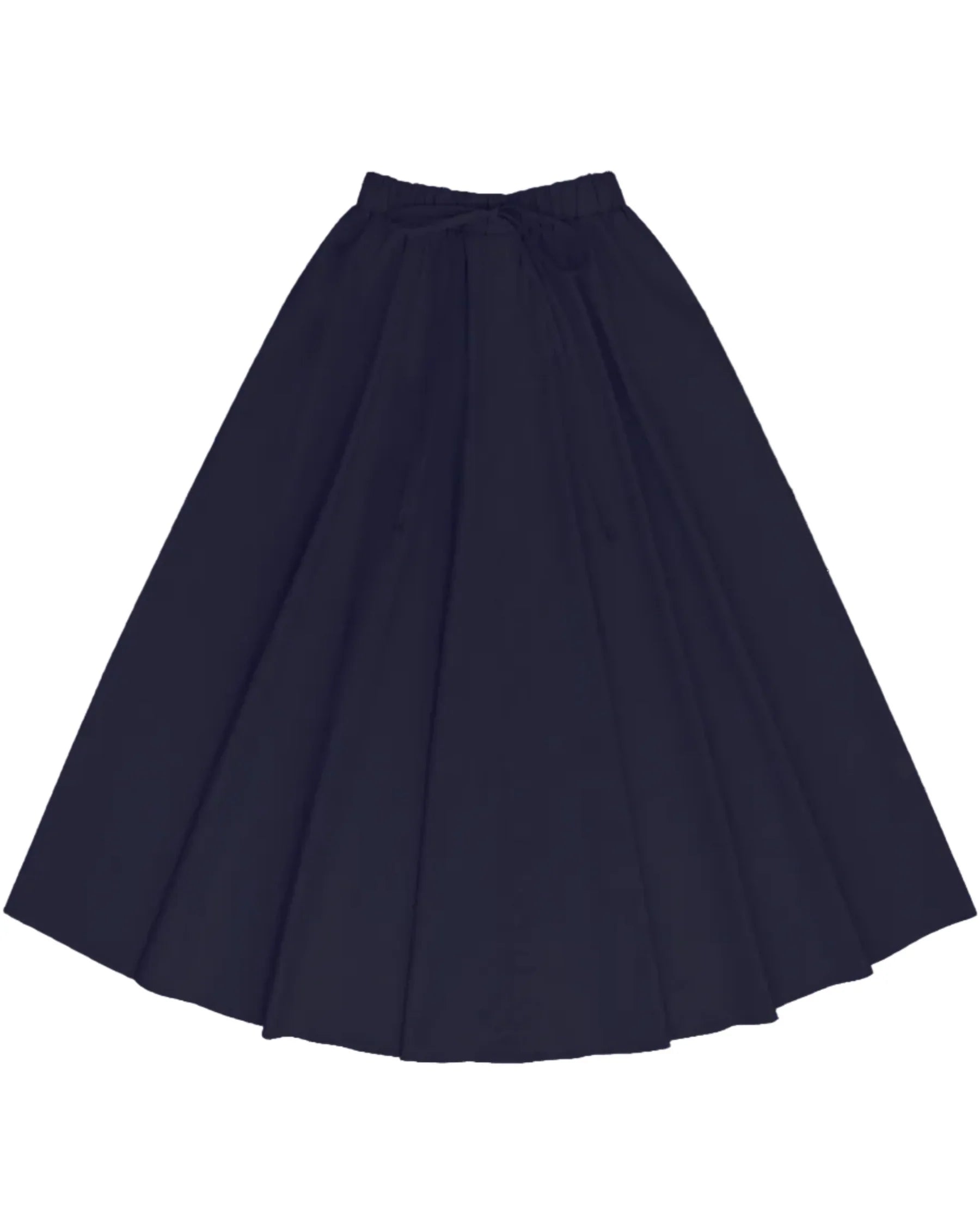 Tonal Drawstring Skirt Black